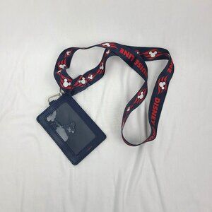 Disney Parks Disney Cruise Line Key ID Wallet Lanyard Red White Blue Mickey